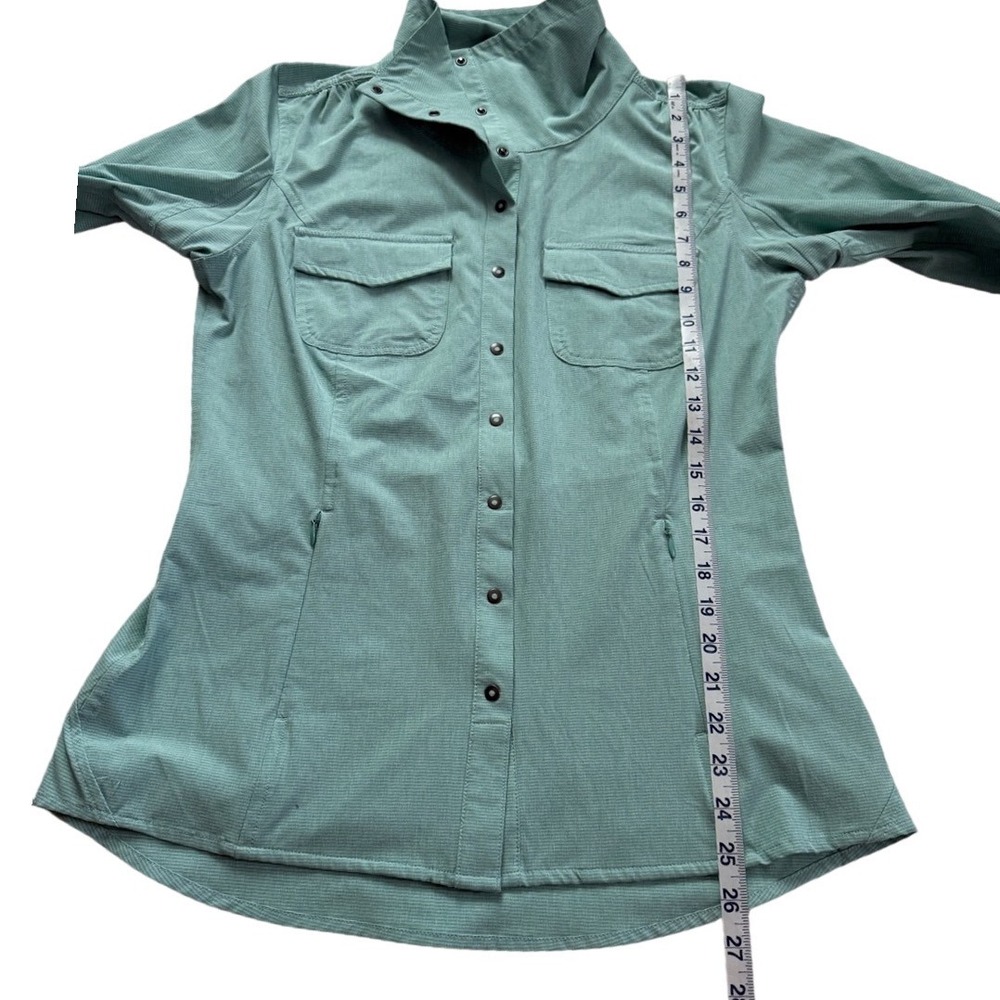Duluth Trading Co Sol Survivor Sun Protection Shirt Jac Seafoam XS Outdoorsy - Picture 6 of 12